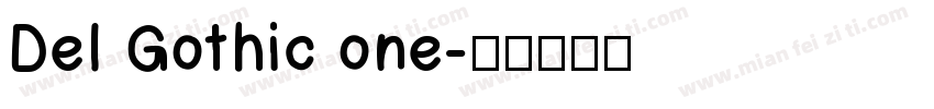 Del Gothic one字体转换